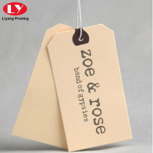 Custom Ivory Paper Shirt Hang tag Printed