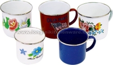 Enamel Mug With Stainless Steel Rim