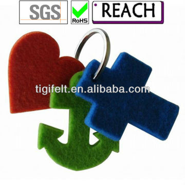 Customized Printed Polyester Felt Keychain Pattern