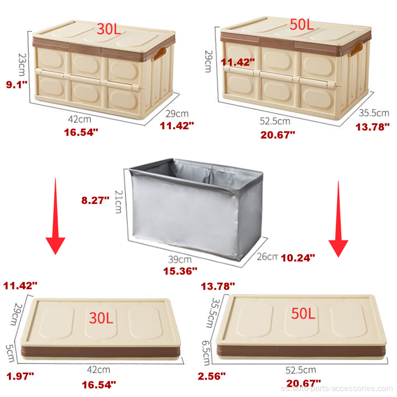 Caja de almacenamiento de automóvil personalizado de color amarillo impermeable plegable