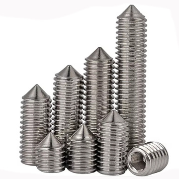 Stainless steel Hexagon socket set screws with cone point DIN914