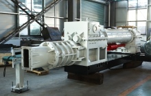 Vacuum extruder on brick production linetione