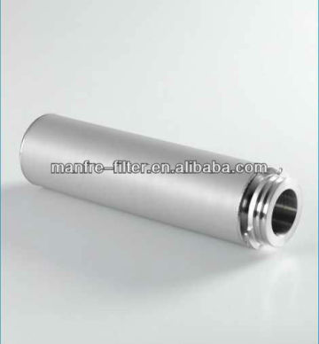 Sintered powder porous metal filter elements