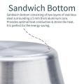 Cazo grande in acciaio inossidabile 41QT con fondo a sandwich