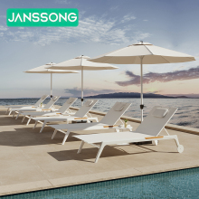 Aluminum Garden Set Villa Swimming Pool Luxurious Sun Loungers