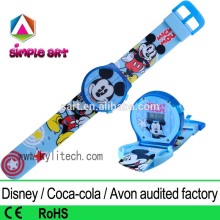 cartoon audits mickey pattern flashing lights plastic kids digital watches