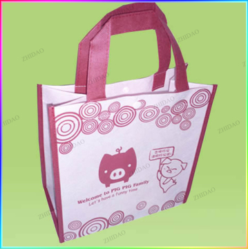 pink lovely non woven t shirt bags,non woven gift bag