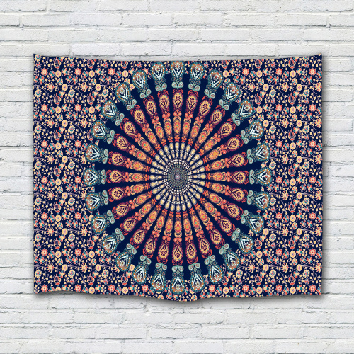 Bohemian Tapestry Mandala Wall Hanging Indian Style Boho Psychedelic Popular Tapestry for Livingroom Bedroom Home Dorm Decor