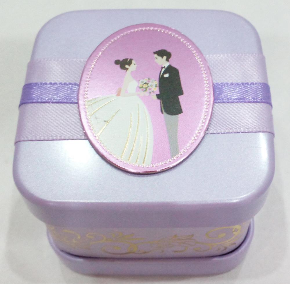 Purple sweet Wedding Tin Box