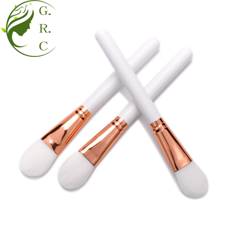 White Cosmetic Brushes Wooden Face Foundation Makeup Brush