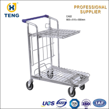 China stainless Steel double-deck Supermarket Cargo Tallying Cart