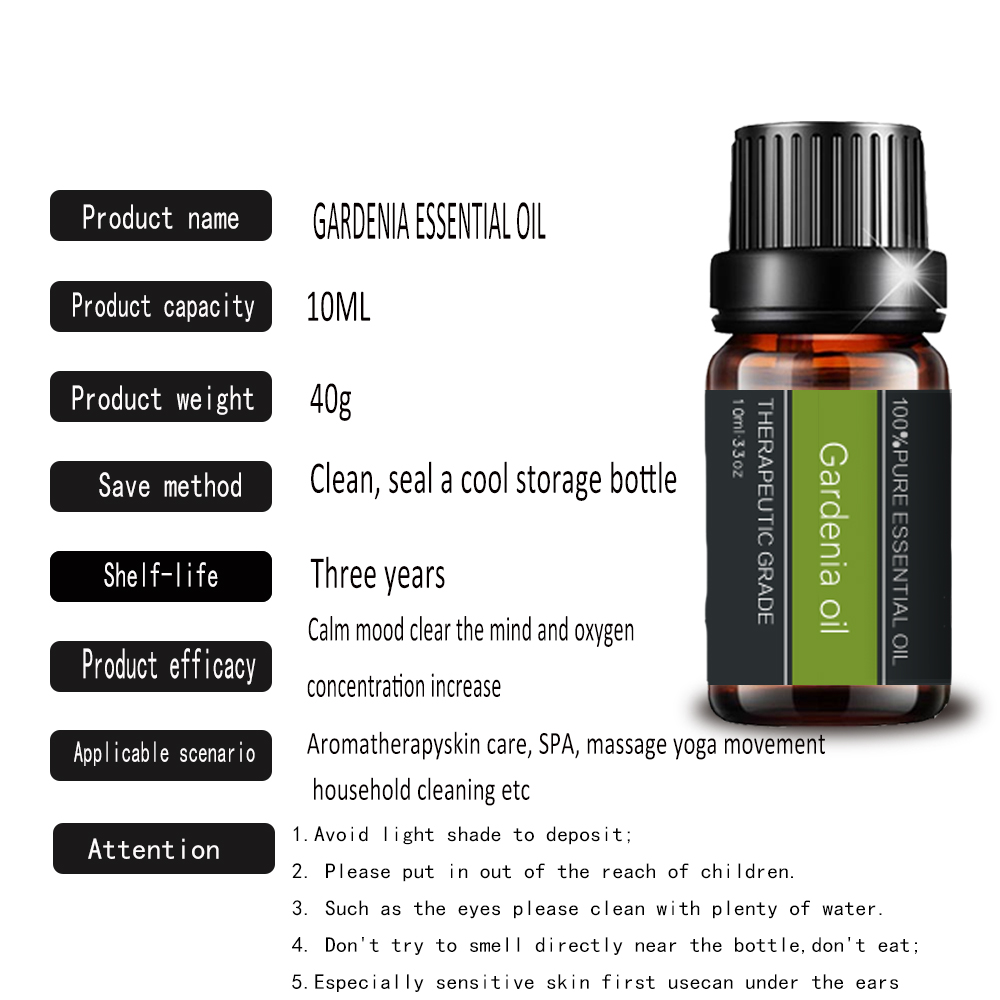 Natrual Gardenia Essential Oil untuk Pijat Kulit Tidur