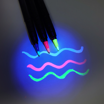 Novelty UV Light Marker Pen - Invisible Ink in 3 Colors: Black Light, UV Purple Spy Pens