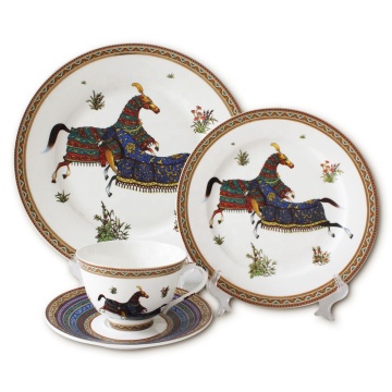 French Style Homeware: Ceramic Plates & Dinner Sets with Horse Theme