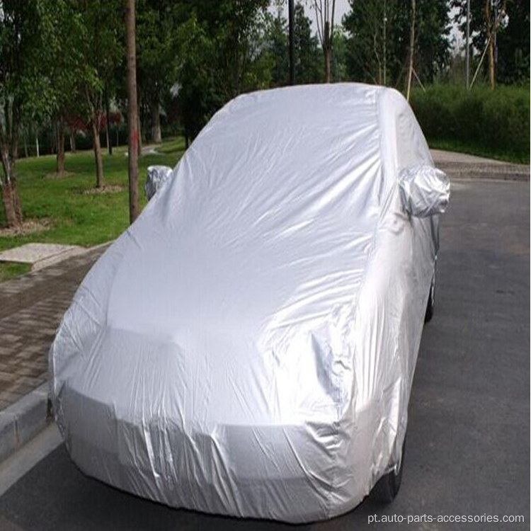 Proteção solar de preço barato Tampa de carro com revestimento de prata