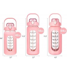 42oz/56oz/64oz Large Capacity Straw Borosilicate Glass Mug with Silicone Protective Sleeve