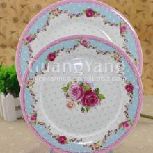 2015 Best Selling Ceramic Ceramic Dinner Plates With Handles