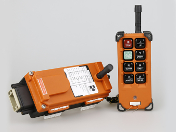 Radio remote control for tower crane