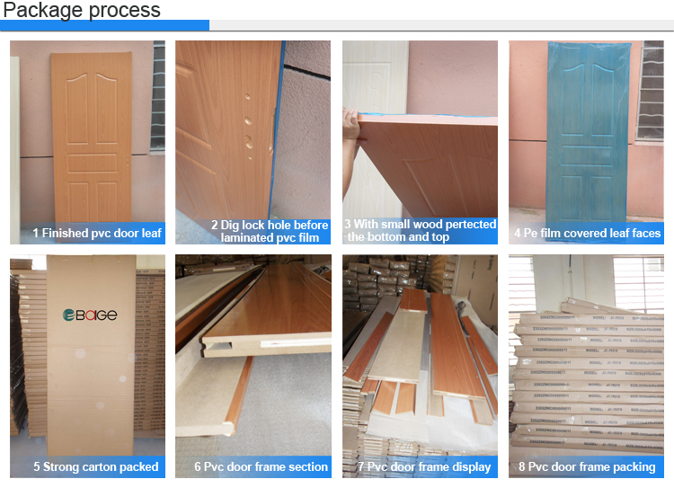 PVC Laminated Wooden Interior MDF Door (BG-P9019)