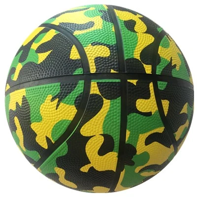 Camouflage Design Rubber Material Basketball Size 7