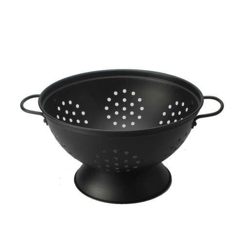 Black powder coating colander