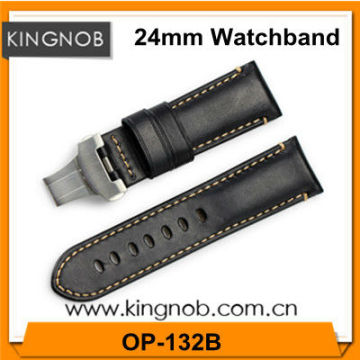 Black 24mm watchbands For Panerai