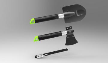 New handle design multiuse camping shovel