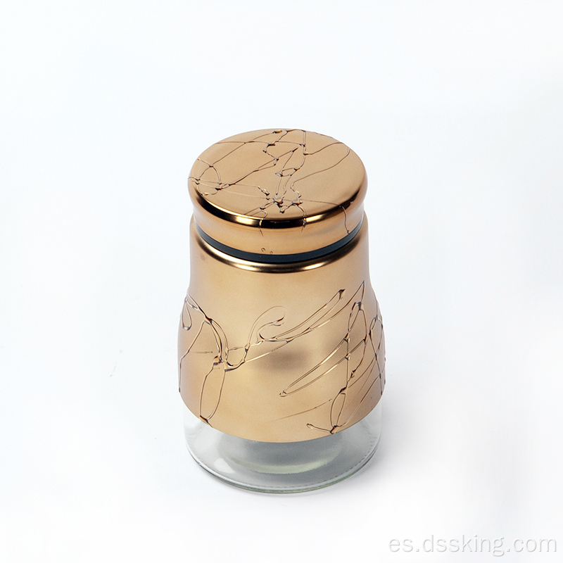 Botella de vidrio de leche de 200 ml de nueces de café de vidrio pequeño recipiente de almacenamiento hermético juego de especias con tapa
