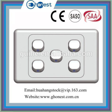 AS310 Australian SAA 5 Gang 2 way wall switch