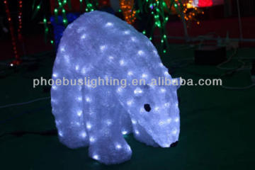 christmas lighted polar bear