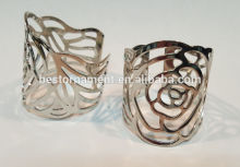 Silver Rose Napkin Rings Great for Weddings and Dinner