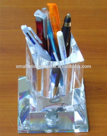 Wholesale crystal desktop pen holder