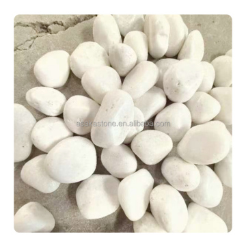 Factory Direct Natural Snow White Tumbled Pebbles for Gardens and Landscaping