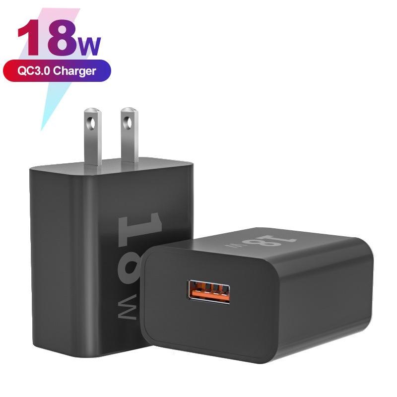 شاحن جديد Quick Charge USB 18W Charge Single Port USB Wall Charger للهاتف المحمول