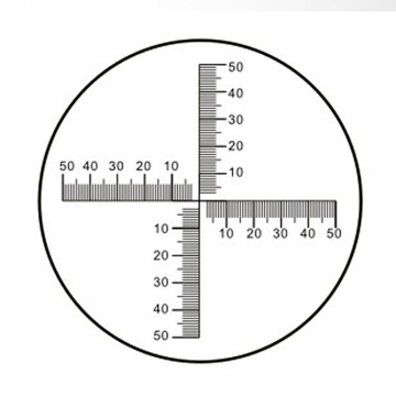 CAT943 Cross 55x4 Grid Scale Microscope Micrometer Reticle