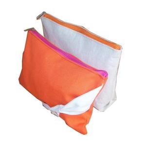 Orange cotton zipper bag bow for purse