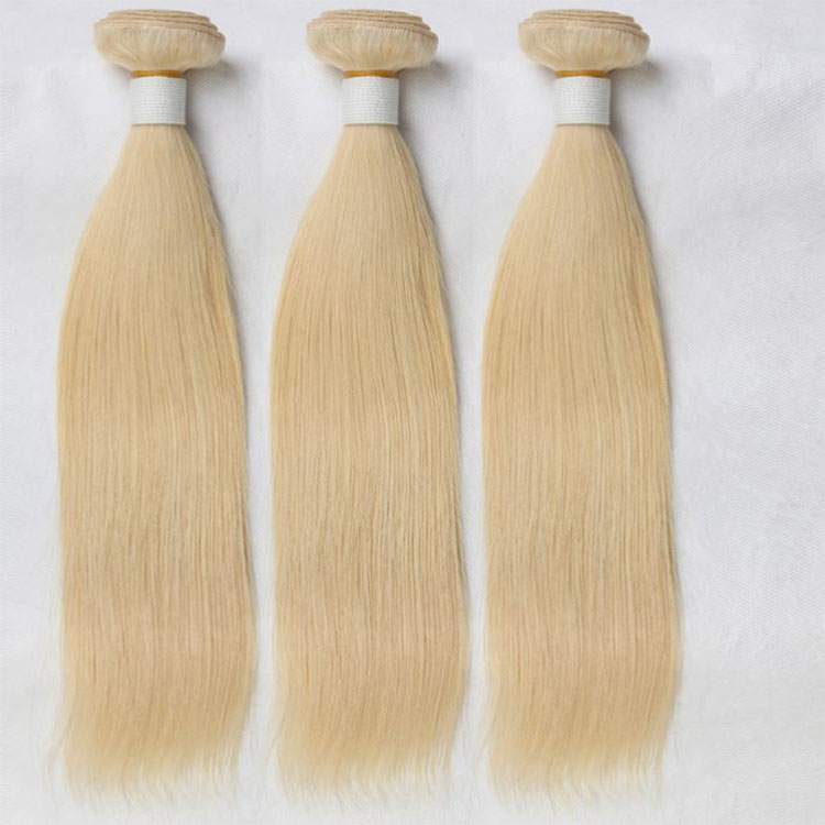 Brazilian unprocessed straight hair color 613 mink remy shedding free human hair weaving