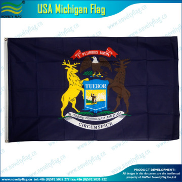 USA Michigan flag polyester