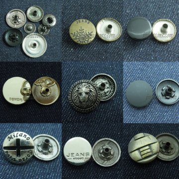 Factory direct sale and custom metal press stud buttons