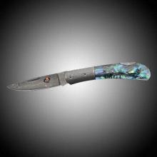 75mm Folding Knife, Abalone Shell Handle