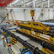 Long mould pumping system