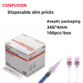 Conpuvon disposable skin prick needle 31G4mm 34G1.5 /4MM