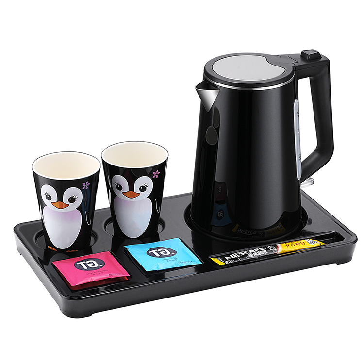 Low MOQ High Quality Hot Design hotel room Electric Kettle Tea Set