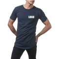 T-shirt bleu marine T-shirt de couleur unie personnalisée