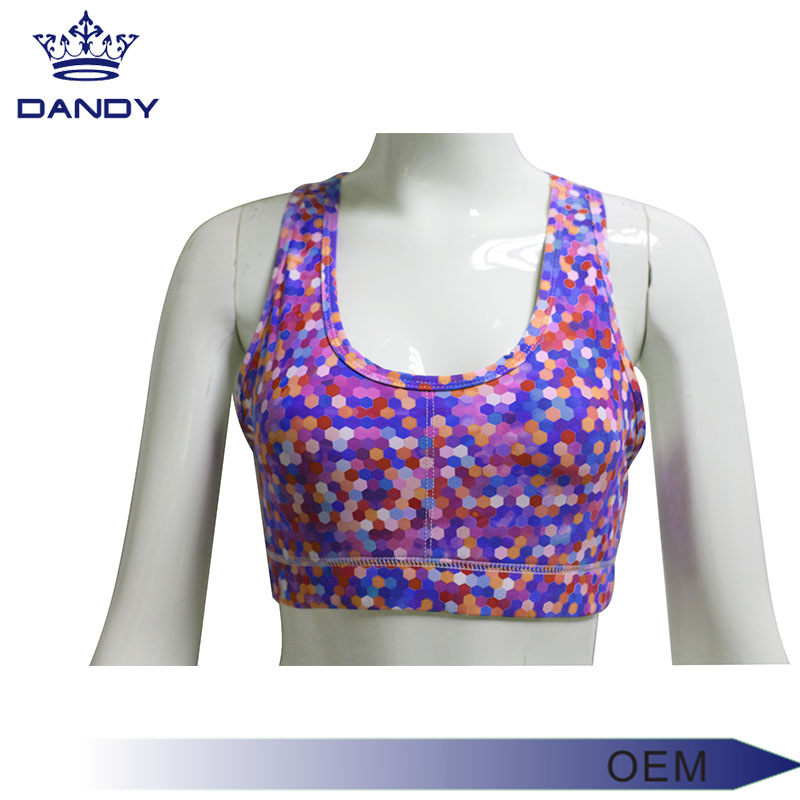 Cetak Kustom Bra Crop Top Sublimasi