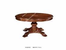 Reversible contemporary round pillar dining table