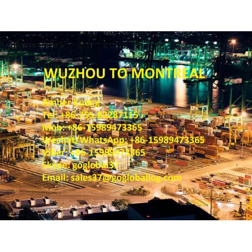 Guangxi Wuzhou Sea Freight to Canada Montreal