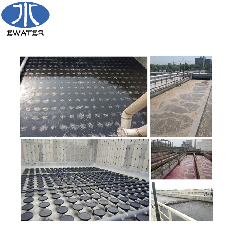 Wastewater treatment EPDM membrane air aeration diffuser 215mm