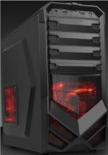 Black Mid Tower Computer Cases Spcc In 0.70mm For Gaming