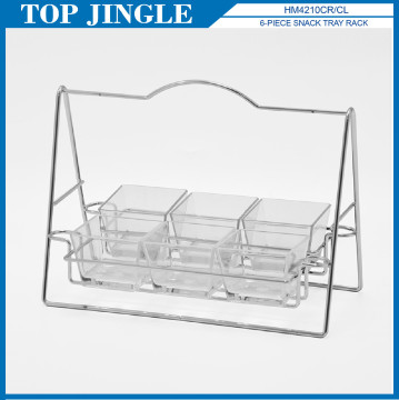 Durable in use Transparent Double A Shape Snack Rack